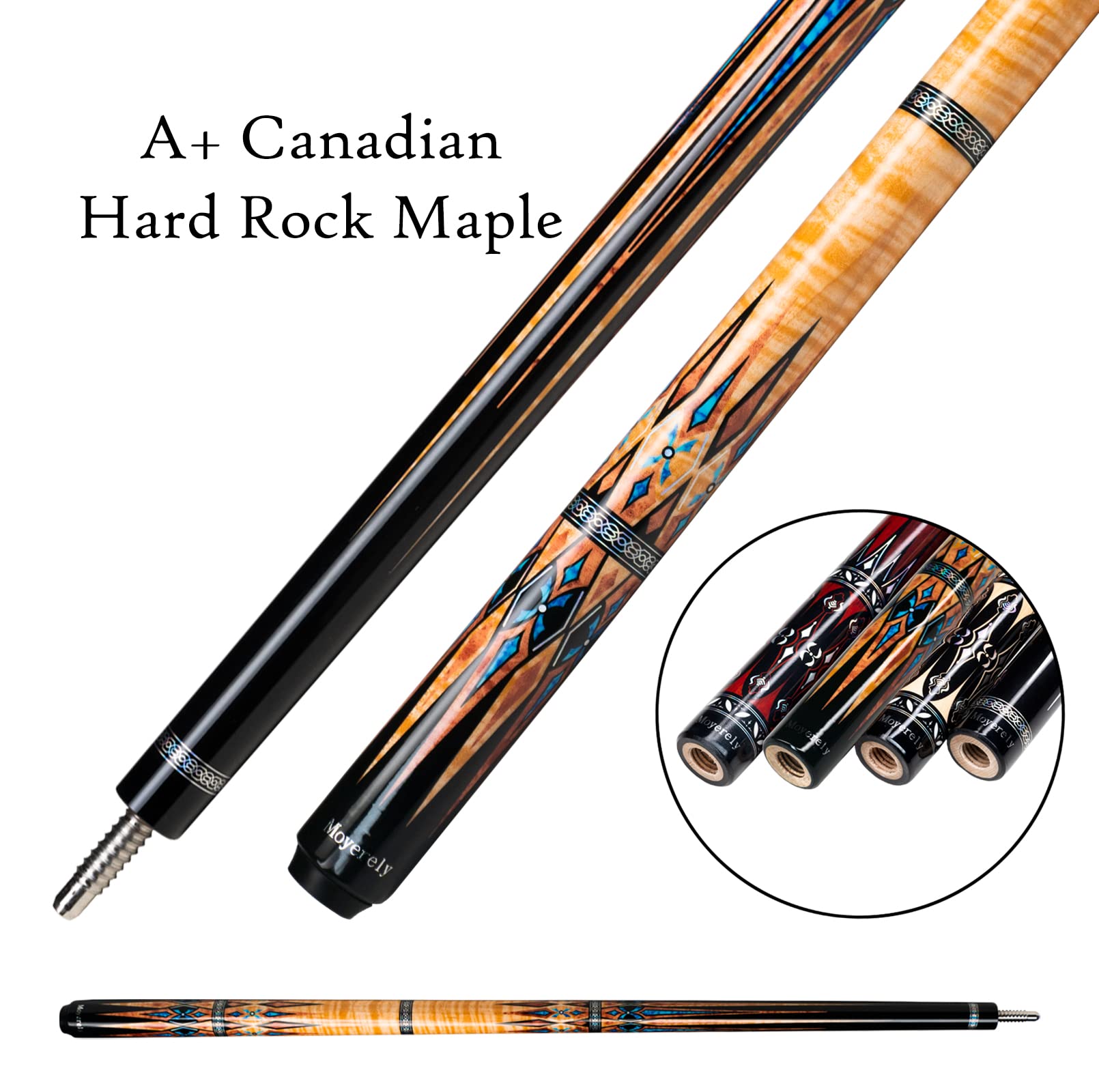 Premium Carbon Fiber Pool Cue Stick - 11.8mm/12.5mm Low Deflection Professional Billiard Cue with Protective Case | Ideal for Tournament Play & Home Game Rooms