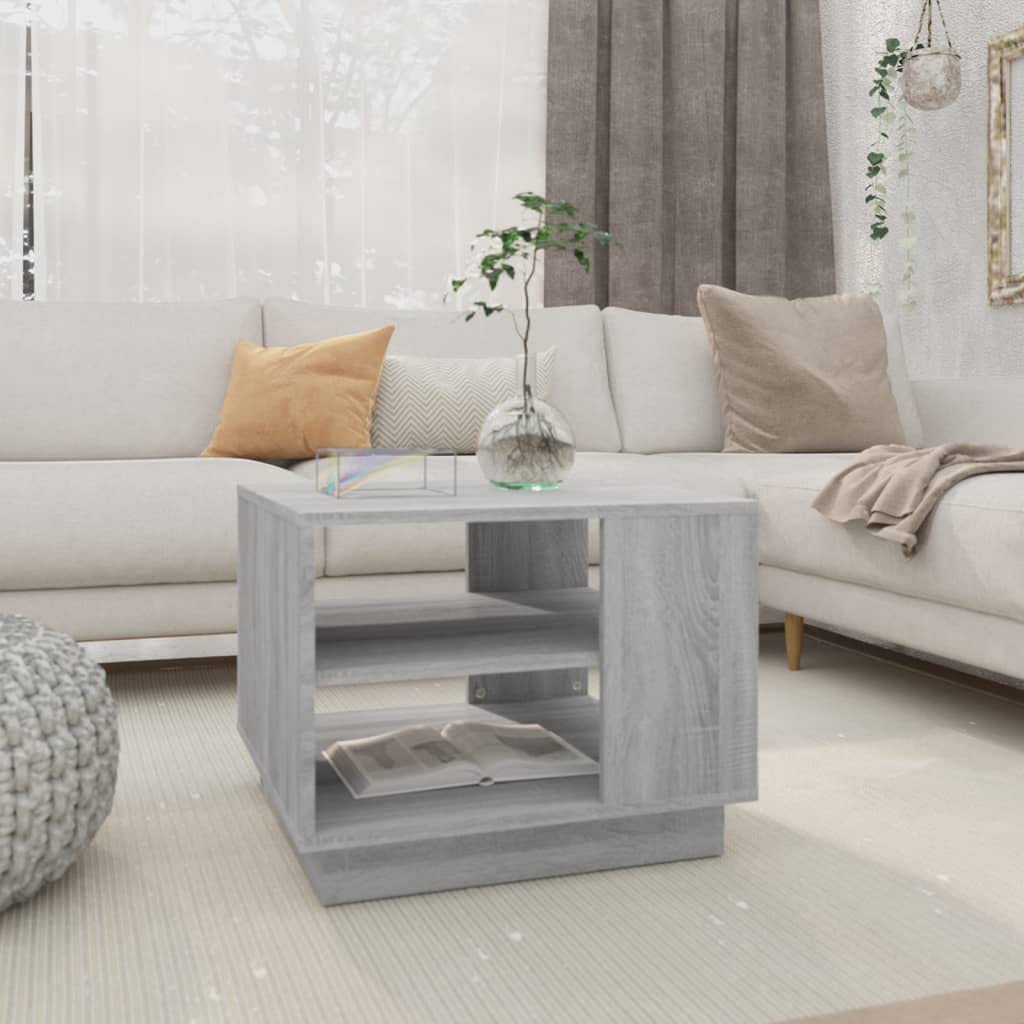 FAMIROSA Modern Gray Coffee Table with Storage - 21.7