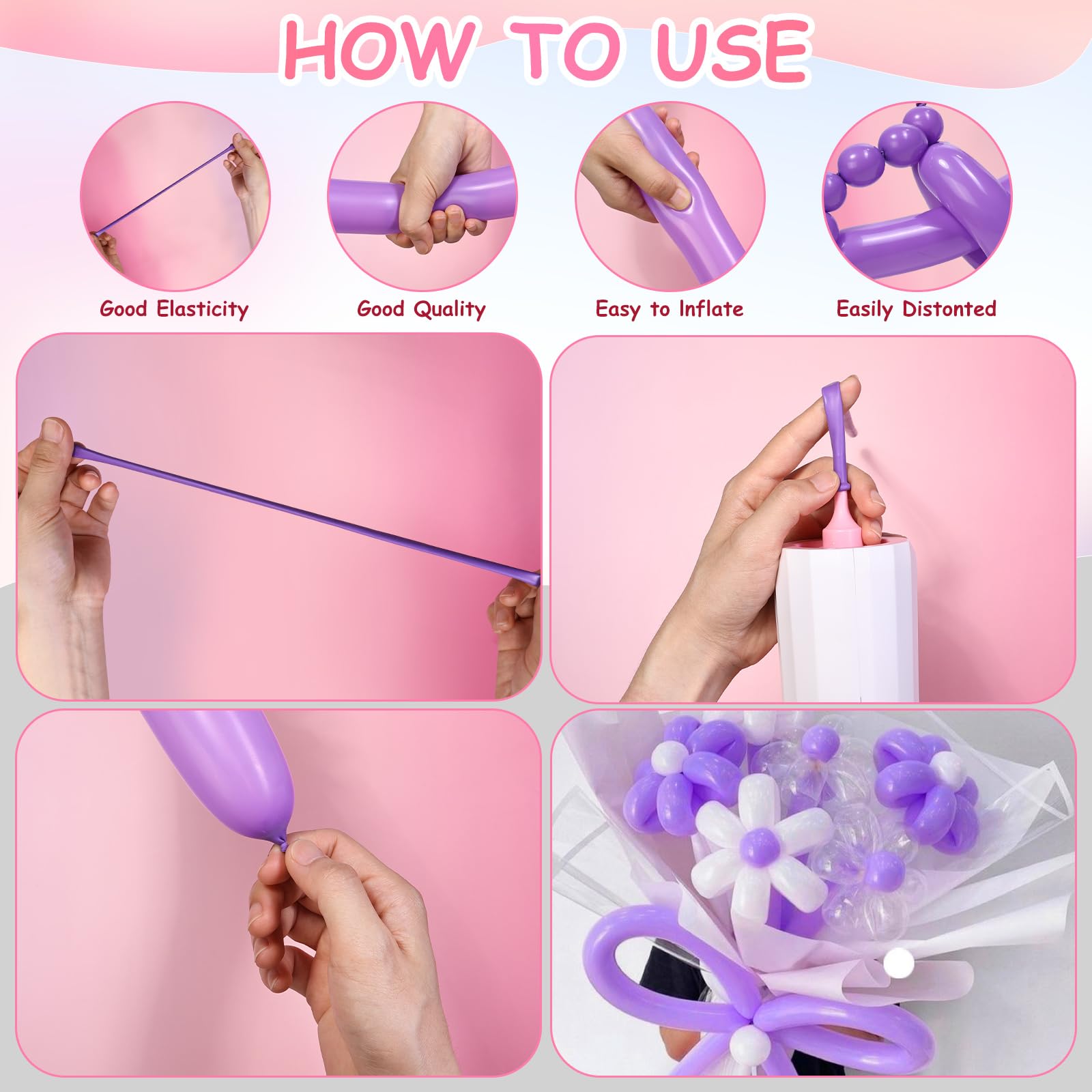 260 Clear Balloons for Party Decorations - 100PC Transparent Long Balloons for Balloon Garland, Thick Latex Twisting Balloons for Animal Modeling, Magic & Clown Performances - Perfect for Weddings, Birthdays, Christmas & Special Events
