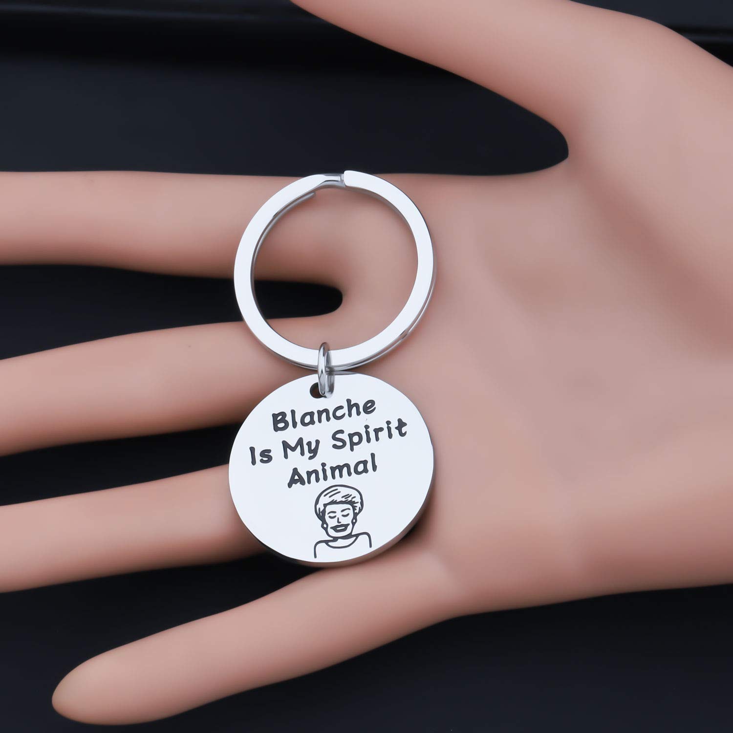 ENSIANTH Golden Fans Keychain - Dorothy, Blanche, Sophia, Rose Inspired Spirit Animal Gift for Women & Friends | Perfect for Birthday, Christmas, Party Favors & Friendship Tokens