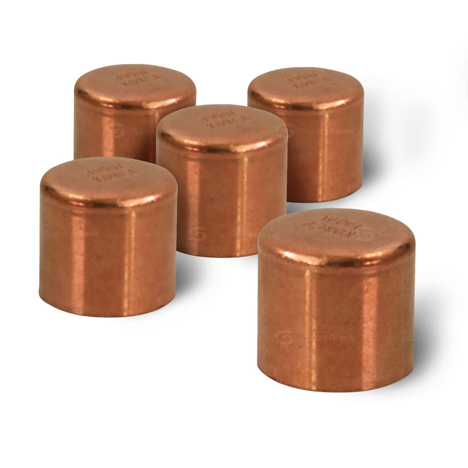 1-1/2 Inch Copper Sweat Plug End Cap Pipe Fitting for Plumbing & HVAC Systems - Durable Water & Gas Line Connector (DUFD0150-5) - Perfect for Pipe Repairs, Maintenance & DIY Projects