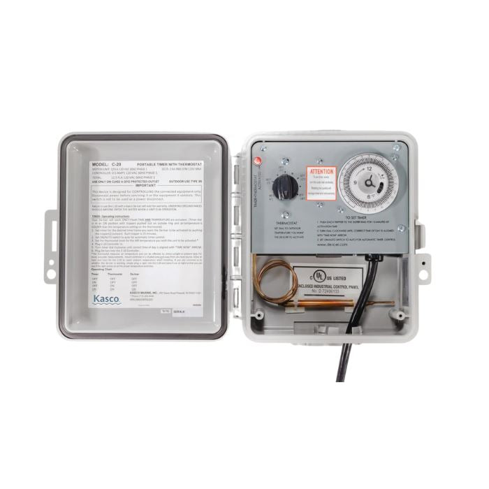 Kasco C20 Timer & Temperature Controller for De-Icers - Automatic Ice Prevention for Ponds, Lakes & Water Features