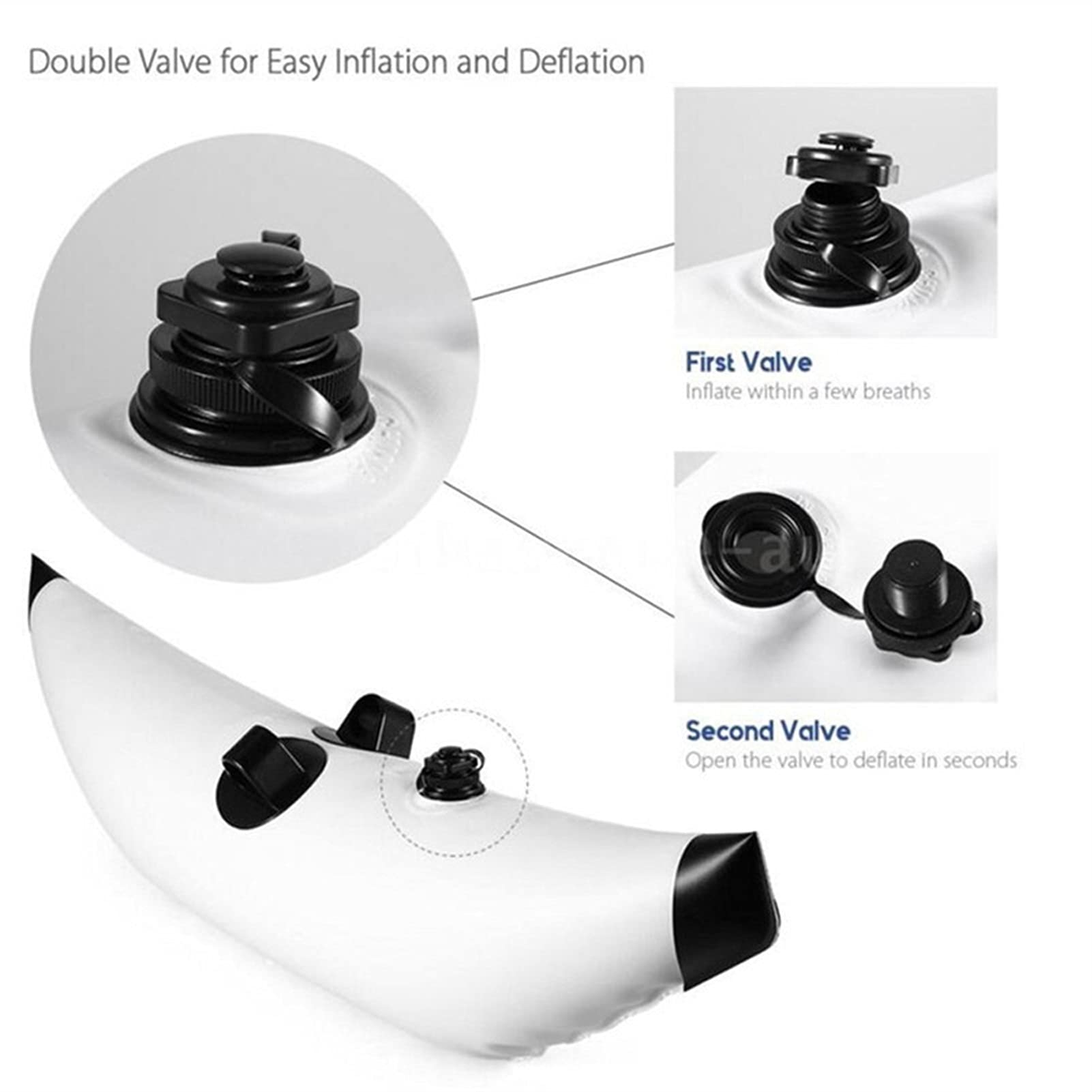 Inflatable Kayak Outriggers - White Stabilizer Floats for Storage & Transfer