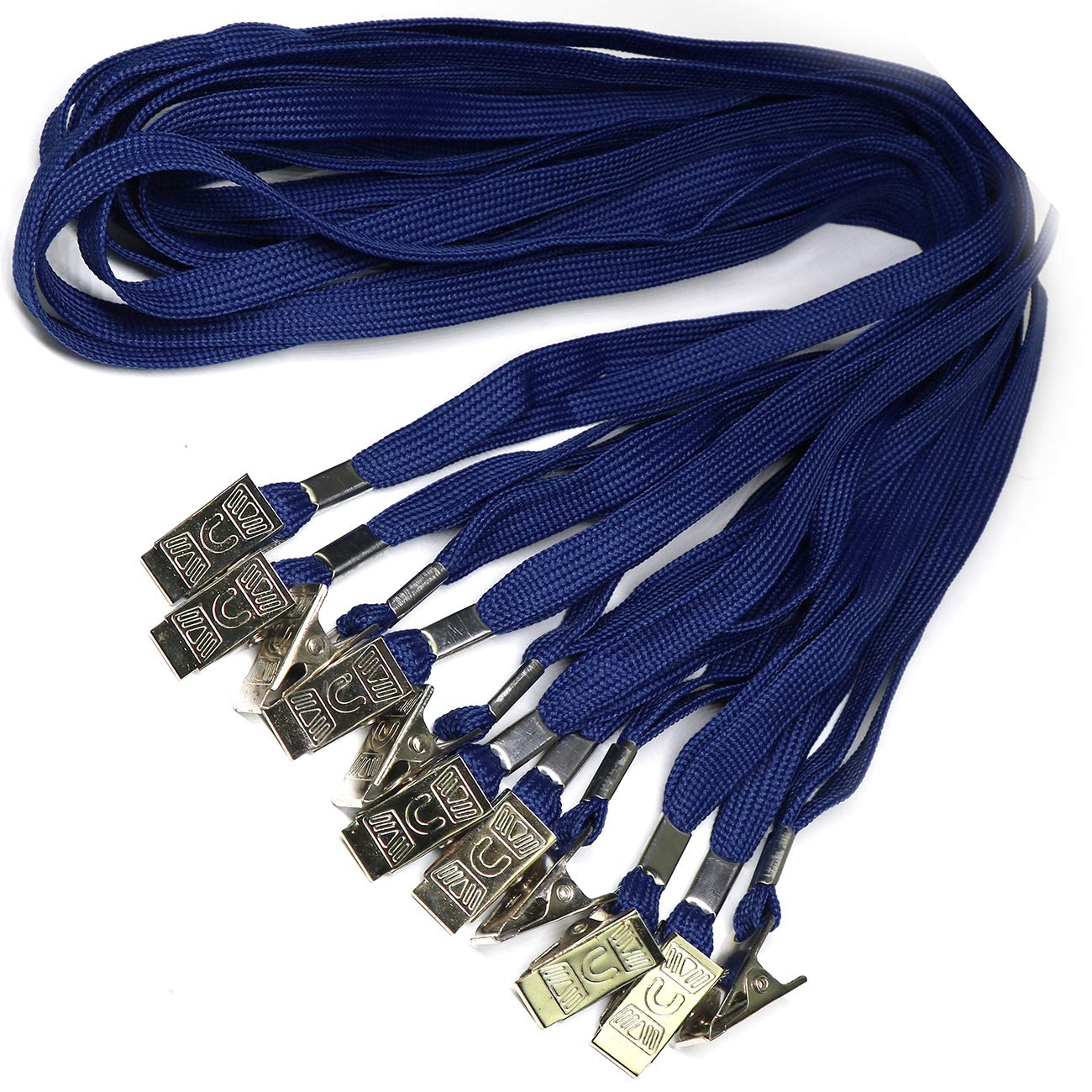 Black Lanyard 100 Pack with Badge Clip - 32