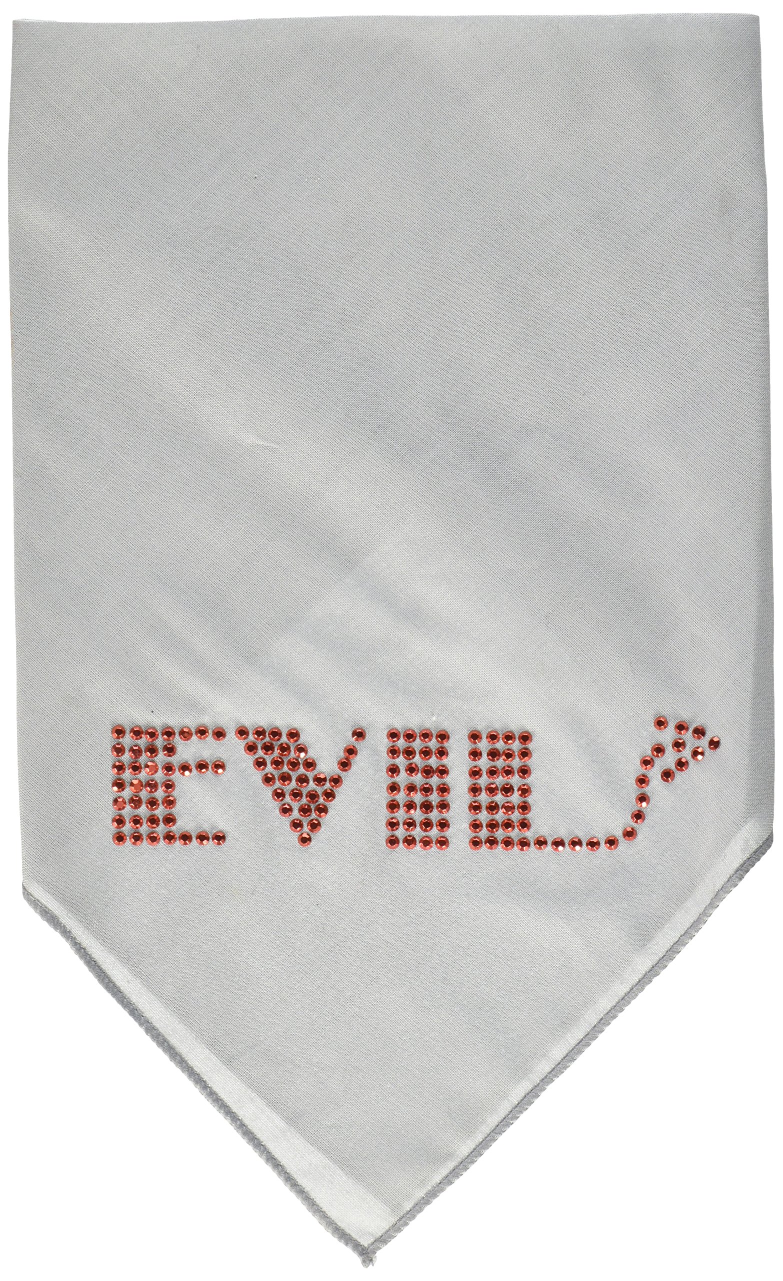 Evil Grey Rhinestone Dog Bandana for Small Dogs - Stylish Pet Accessory for Halloween, Costume Parties & Photo Shoots
