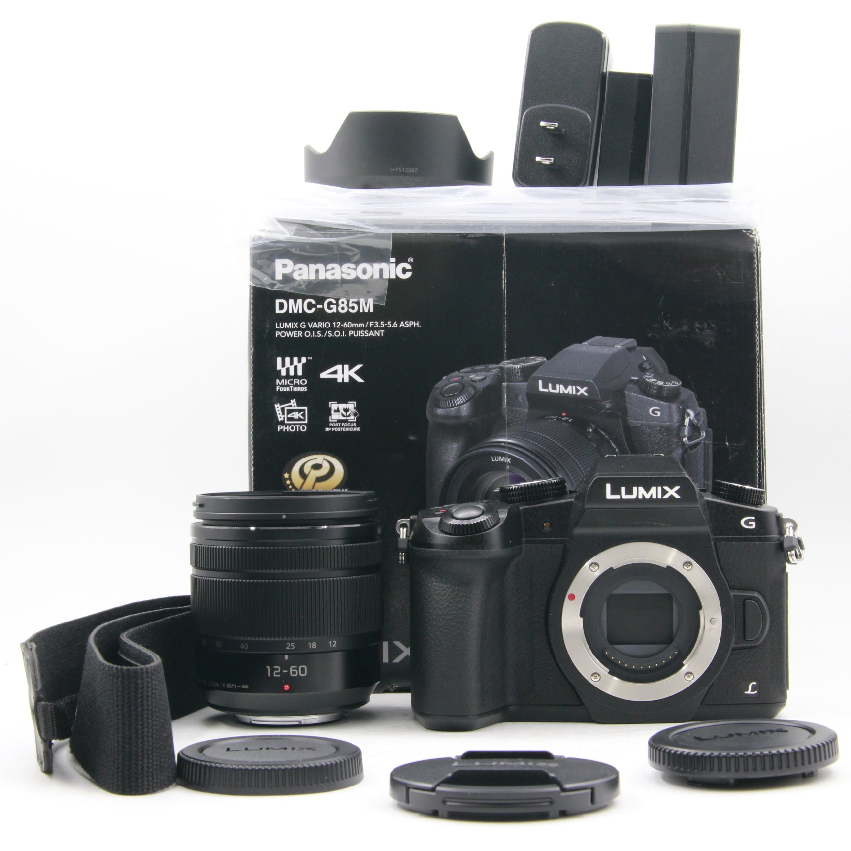 Open Box Excellent Condition Panasonic Lumix DMC-G85 Mirrorless Micro Four Thirds Digital Camera with 12-60mm Lens - Perfect for Travel Photography, Vlogging & Professional Shooting