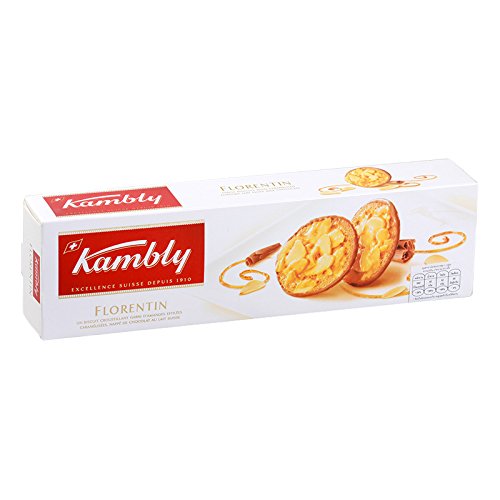 Kambly Crispy Florentine Biscuits - 100g Pack | Premium Swiss Cookies for Gifts, Tea Time & Dessert Pairing
