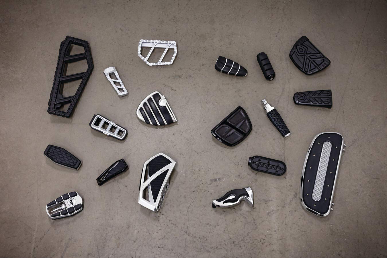 Kuryakyn 7041 Chrome Motorcycle Foot Control Floorboards for Harley-Davidson (1983-2019) - Heavy Duty Driver Footpegs - Perfect for Long Rides & Custom Bike Builds