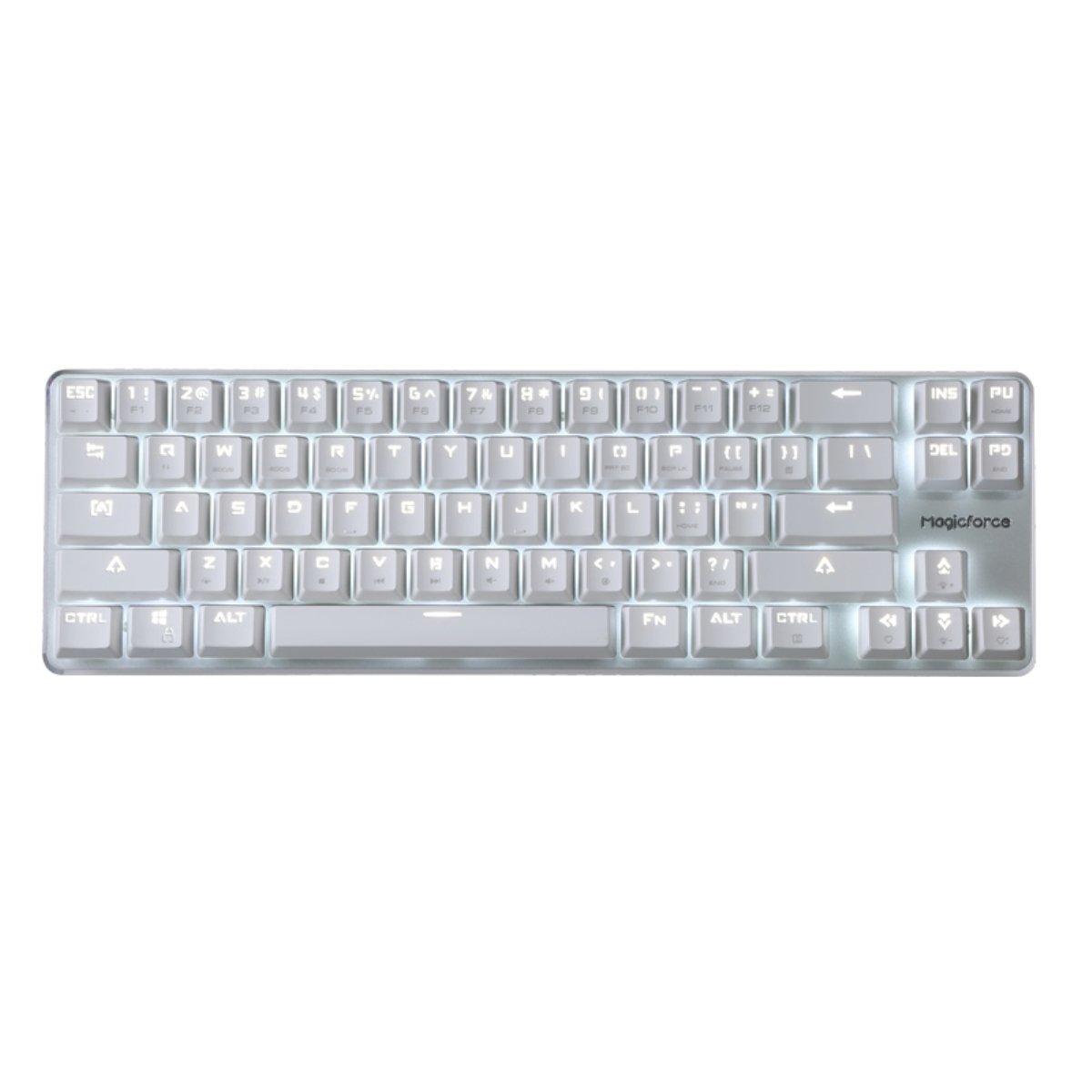 Mechanical Gaming Keyboard 60% Compact Wired Keyboard with Cherry MX Red Switches, White Backlit - Perfect for Esports, PC Gaming & Office Work