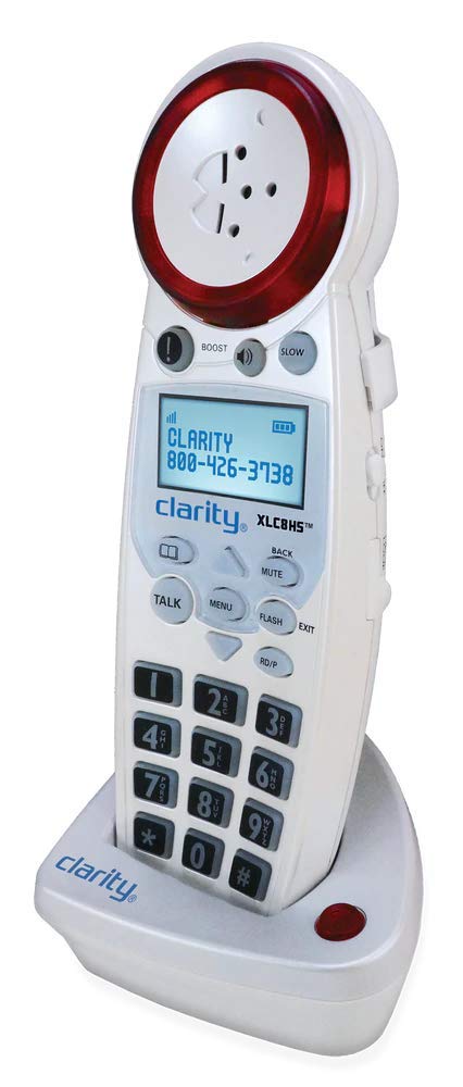 Clarity XLC8HS Amplified Phone Expansion Handset - Compatible with XLC8 Bluetooth Cordless Phone & Answering Machine | Hearing Assistance Device for Home & Office Use