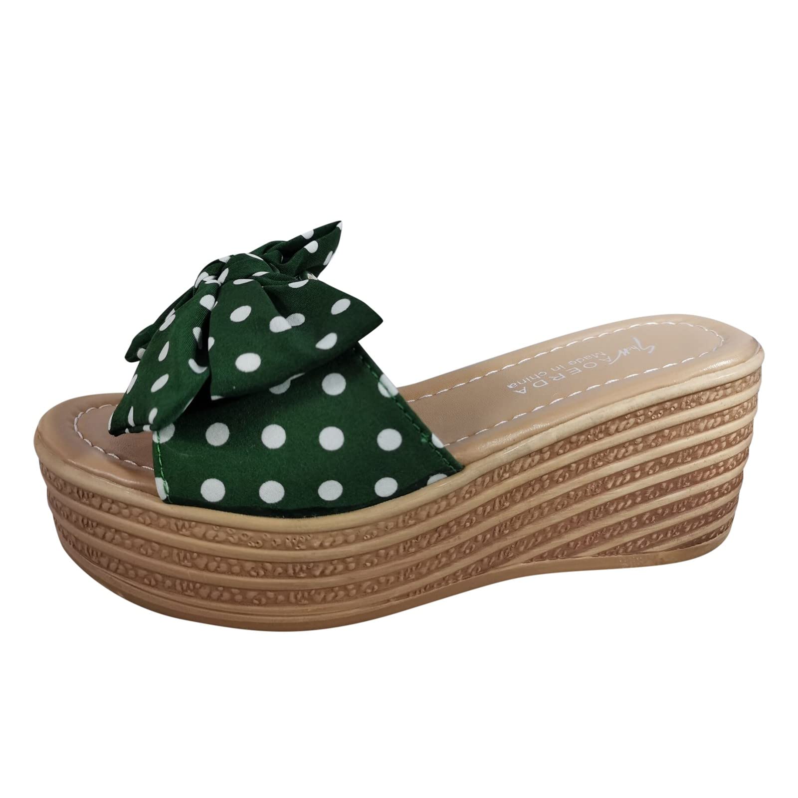 Women's Fashion Beach Slippers - Comfortable Toe Wedge Sandals with Roman Knot Design | Slip-On Summer Shoes for Beach, Pool & Vacation Outfits