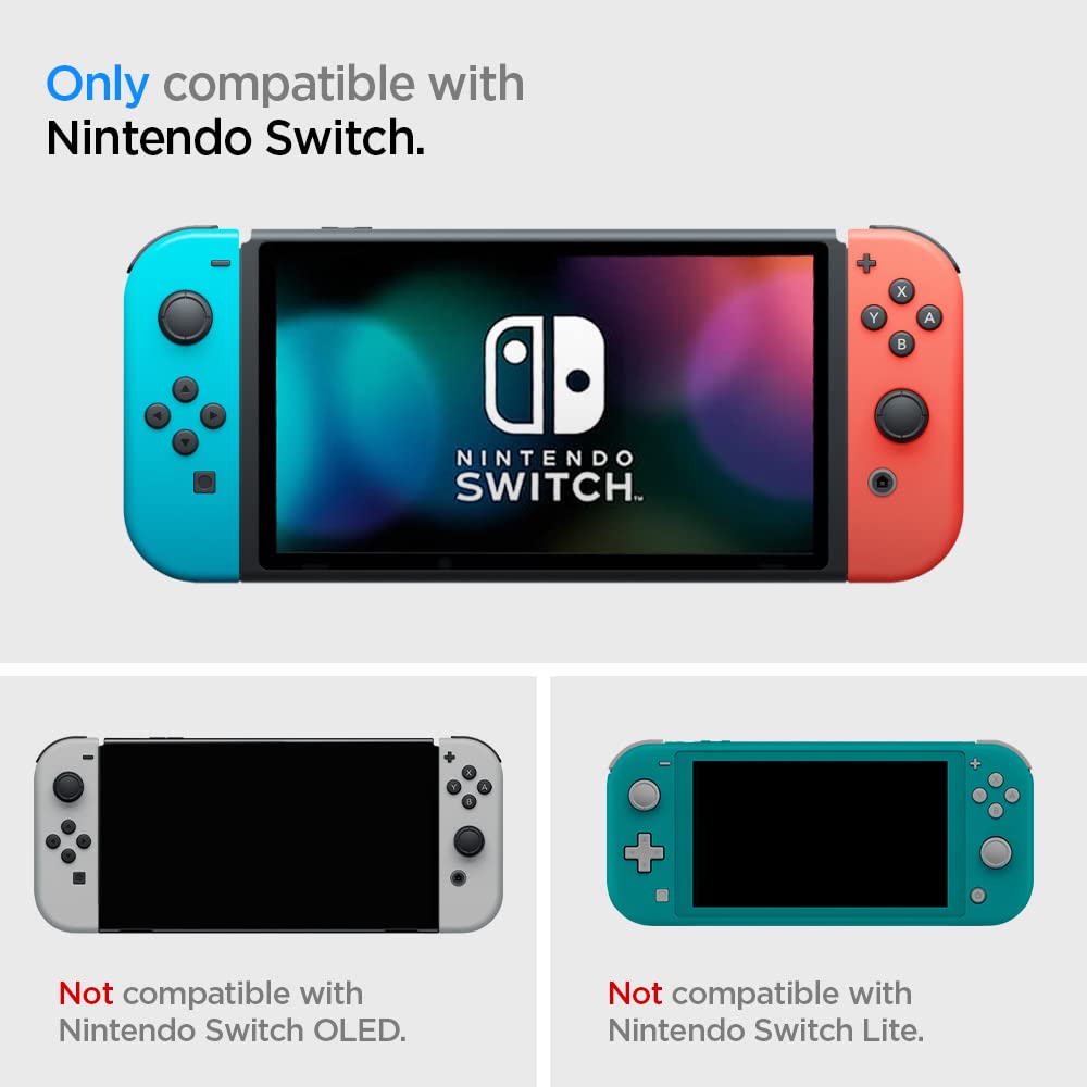 Spigen Rugged Armor Case for Nintendo Switch - Matte Black Protective Cover | Durable Shockproof Gaming Case for Travel & Home Use