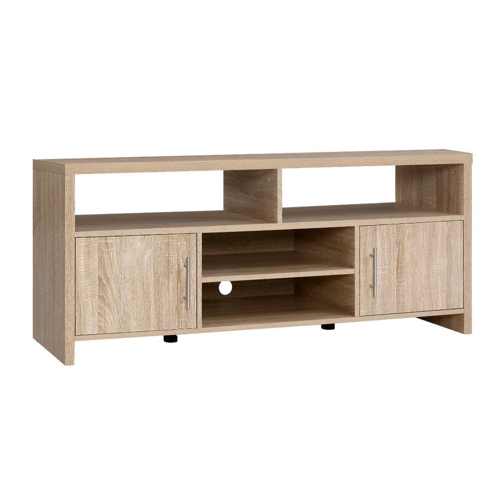 Artiss 140cm Oak TV Stand Entertainment Center - Modern TV Cabinet with Storage for Living Room, Bedroom & Home Theater