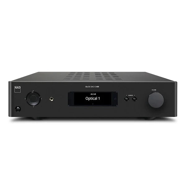 NAD C 658 BluOS Hi-Res Streaming DAC with Preamplifier - Wireless Music Streaming for Audiophiles & Home Theater Systems