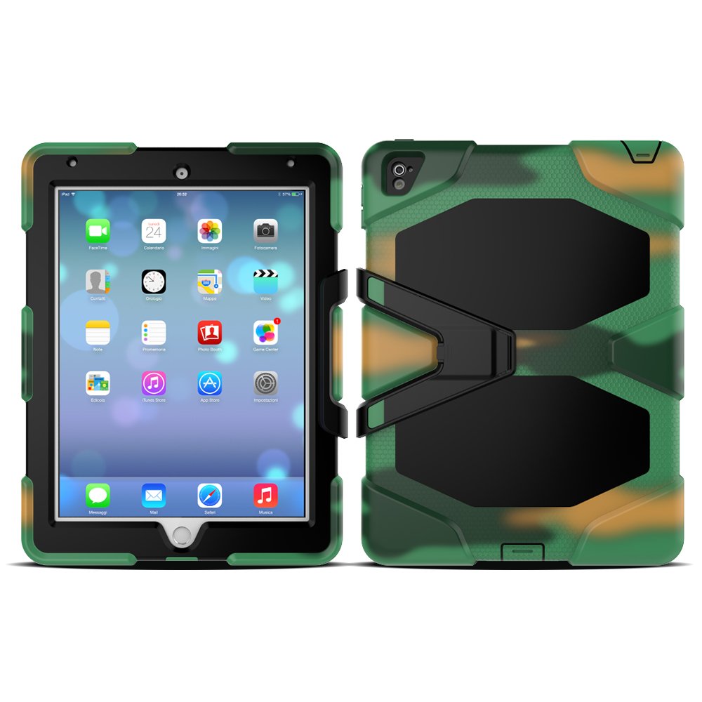 3-in-1 Shockproof Hybrid Case for Apple iPad Pro 10.5 Inch (2017 Model) - Hard Shell with Soft Silicone Frame - Perfect for Outdoor, Travel & Daily Protection