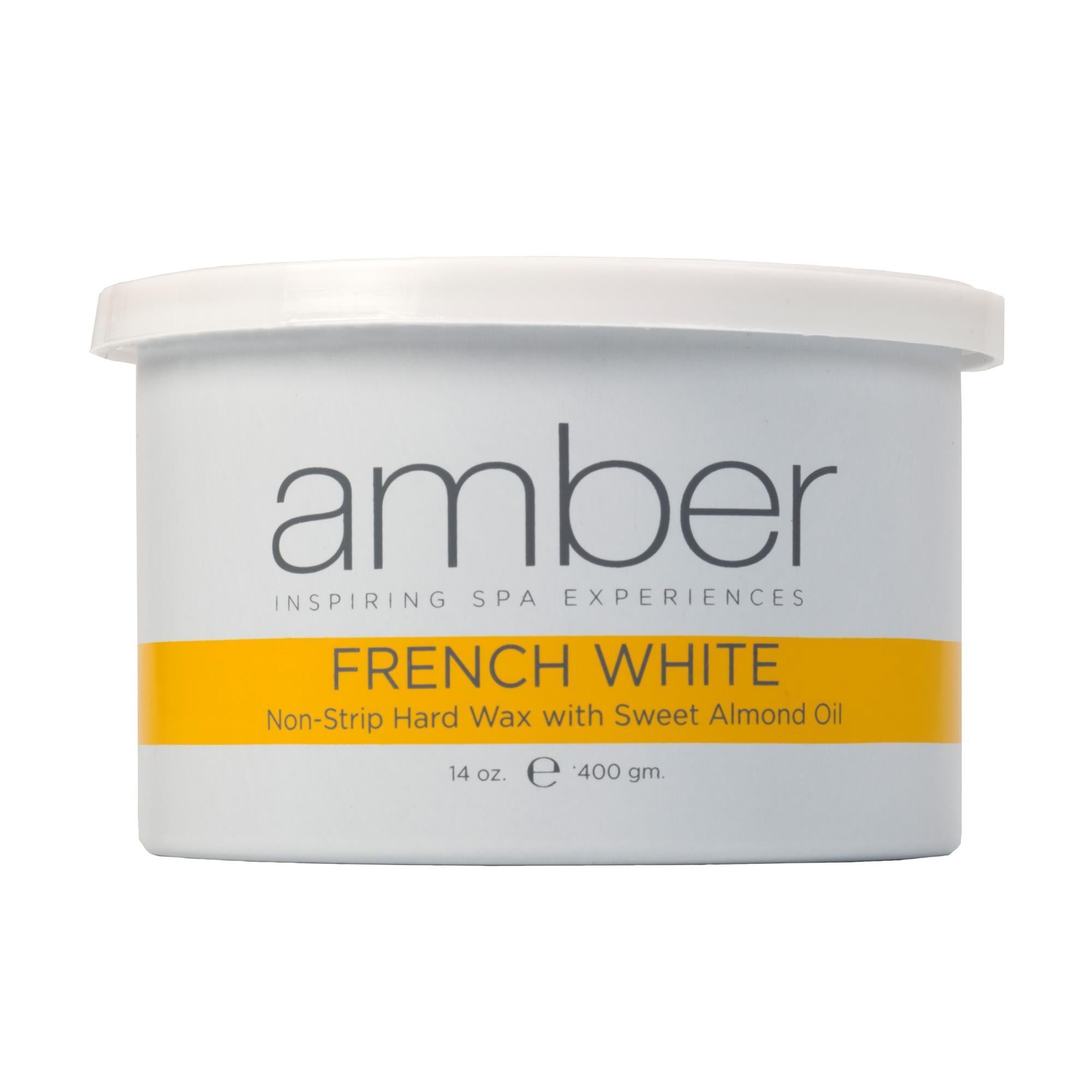 Premium Amber Hard Wax - French White, 14 oz for Professional Hair Removal & Smooth Skin - Ideal for Salon, Spa & At-Home Use