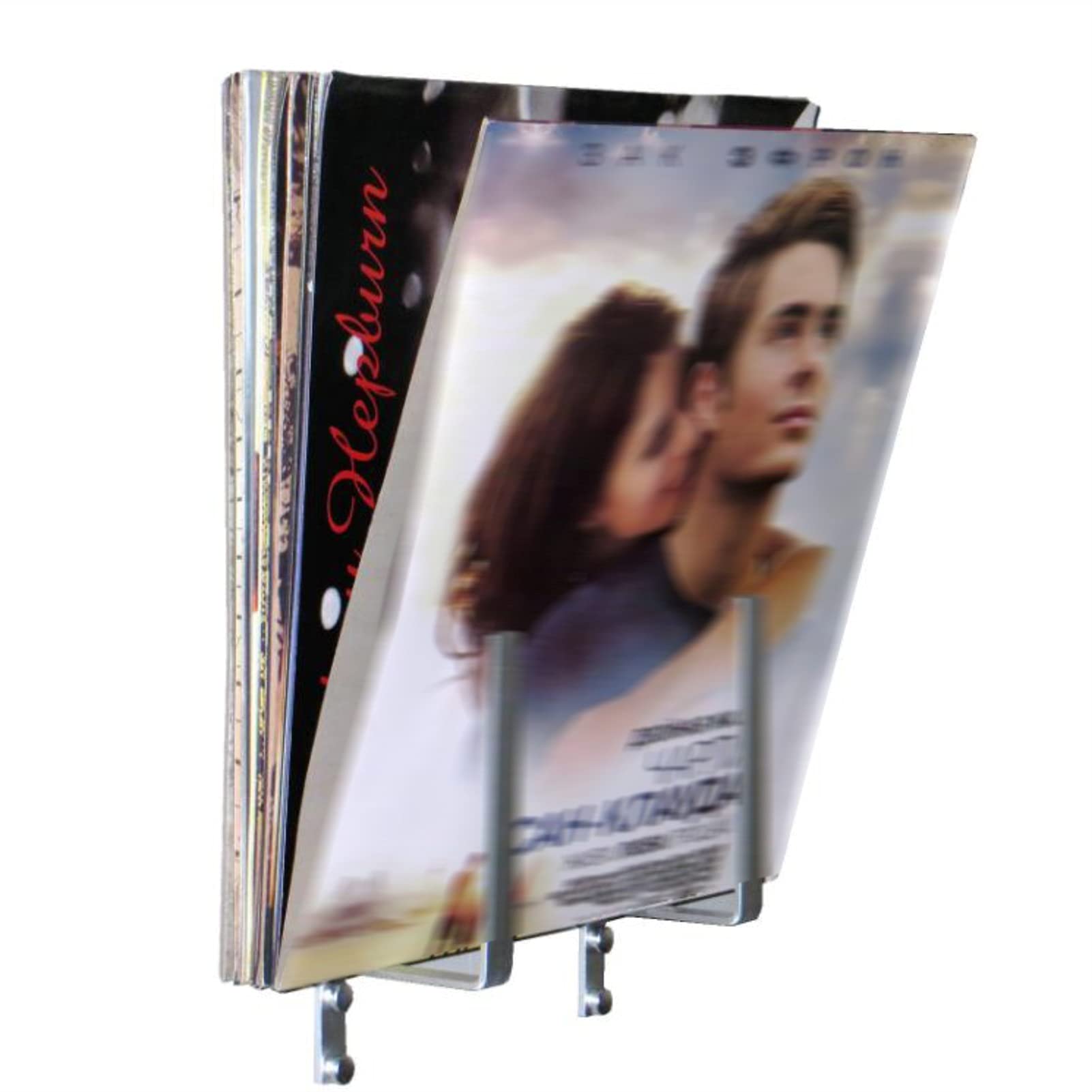 JKXWX Vinyl Record Storage Holder - Wall Mount LP, CD, Magazine & Book Organizer for 7