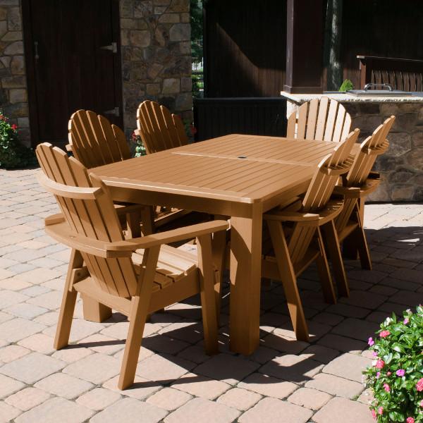 Hamilton Adirondack 7-Piece Rectangular Outdoor Dining Set - Patio Furniture for Backyard, Garden & Poolside Dining
