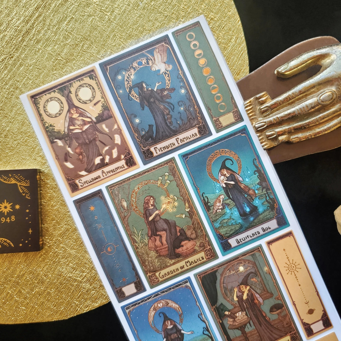 Witchy Aesthetic Sticker Pack - Gothic Candlelit Coven Decals for Laptops, Journals & DIY Crafts - Perfect for Halloween, Wiccan & Dark Academia Decor