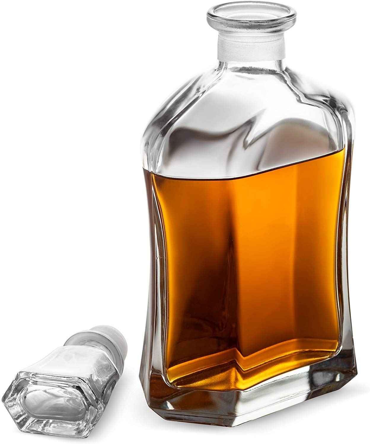 Personalized Bourbon Decanter Gift Set with 4 Glasses - Custom Engraved Monogram Initials - Elegant Wedding & Anniversary Present for Whiskey Lovers - Perfect for Home Bars, Special Occasions & Gifting