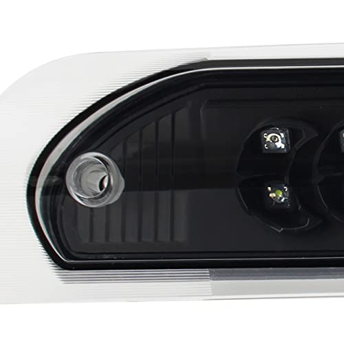 AKKON Black Bezel LED Tail Lights + LED 3rd Brake Light for 2002-2006 Dodge Ram 1500/2500/3500 - Durable Replacement with Bright LED Lights for Enhanced Safety & Style | Perfect for Off-Roading, Truck Upgrades & Night Driving