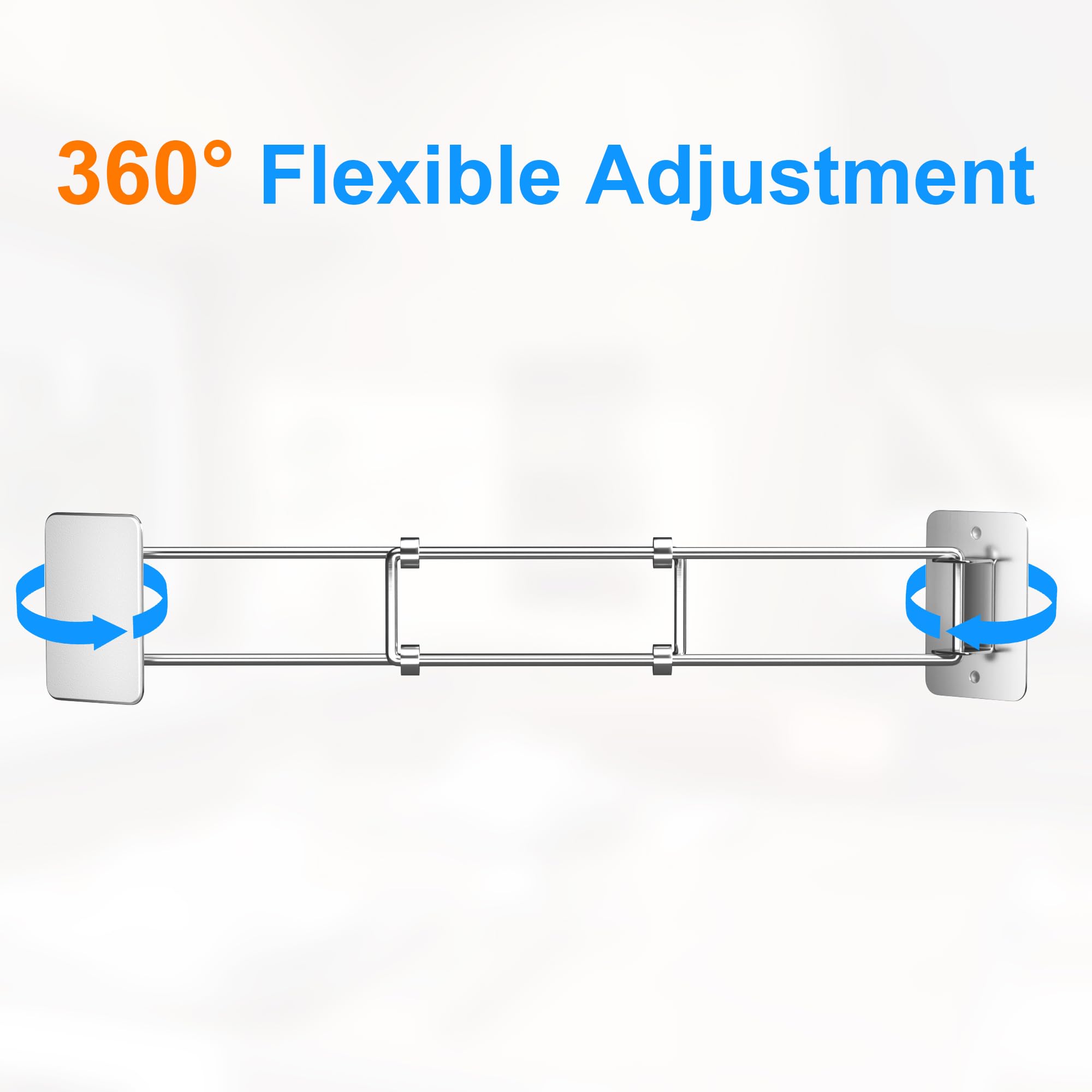 Adjustable RV Shower Shelf Organizer - 2 Pack Stainless Steel Corner Rod for Camper Bathroom Storage (7-13 Inches) - Perfect for RV, Travel Trailer & Tiny House Bathroom Organization
