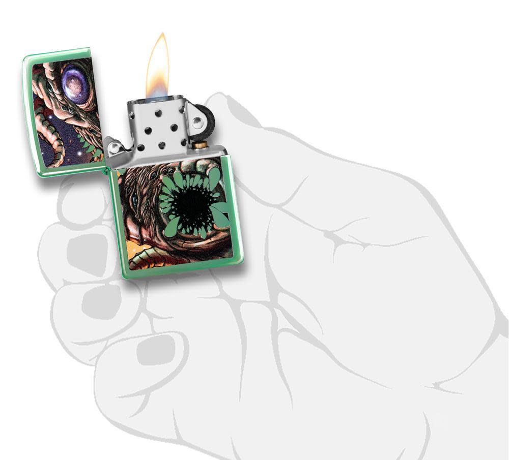 Premium High Polish Green Apocalypse Monster Design Ring - Gothic Punk Jewelry for Men & Women, Perfect for Halloween Costumes, Cosplay, and Alternative Fashion