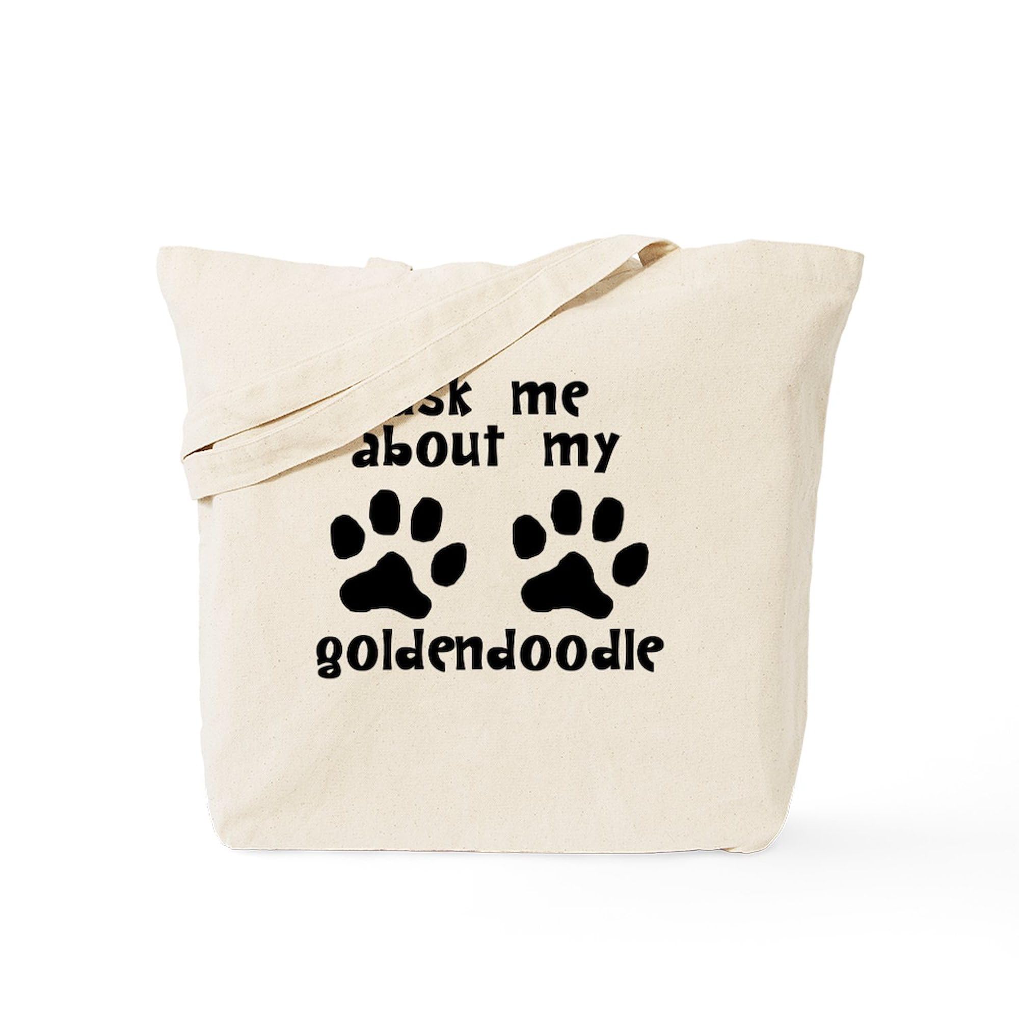 Ask Me About My Goldendoodle Natural Canvas Tote Bag - Eco-Friendly Reusable Shopping Bag for Dog Lovers, Groceries & Beach Trips