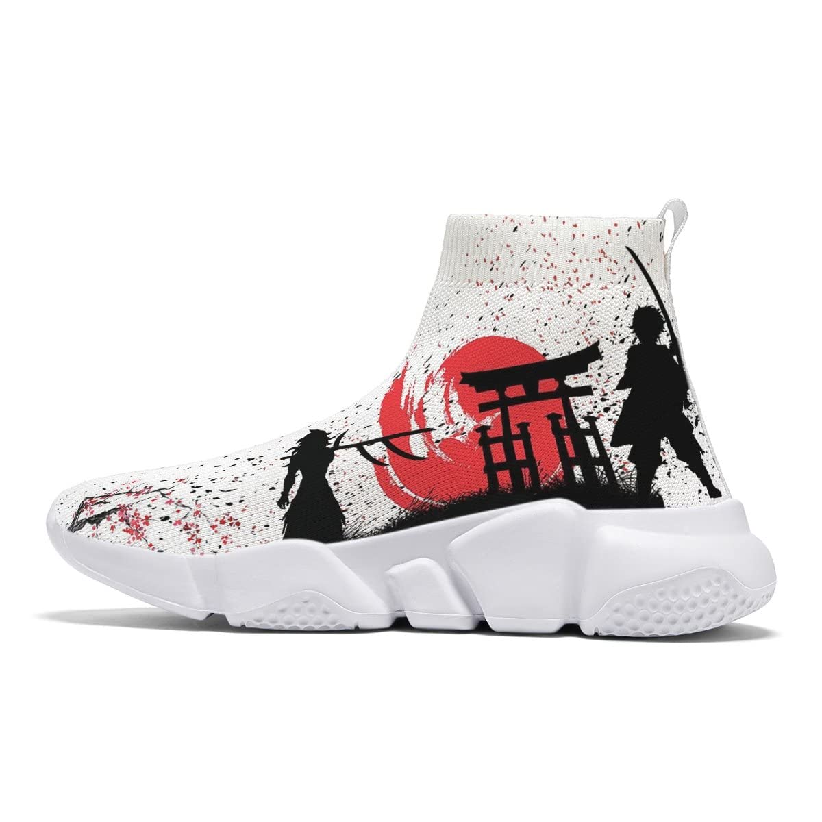 DSWED Men's Lightweight Walking Shoes - Breathable Knit Athletic Sneakers for Running, Tennis & Casual Wear - Creative Painted Design - Perfect for Gym, Workout & Daily Activities