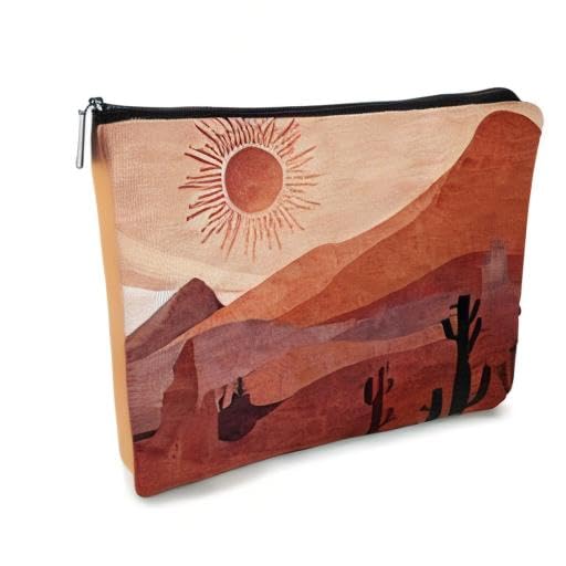 Stylish Sun-Themed Makeup Bag for Women - Perfect Cosmetic Organizer for Travel, Gifts for Daughter, Sister, Grandma & Teacher - Ideal for Sun Lovers & Teen Girls - Great for Daily Use, Vacations & Special Occasions