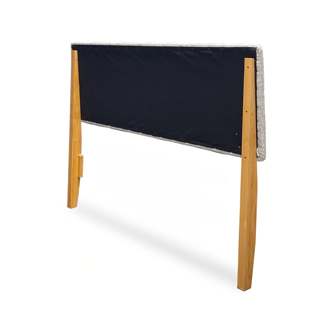 2 West Upholstered Queen Size Headboard in Gray - Modern Bedroom Decor for Master & Guest Rooms