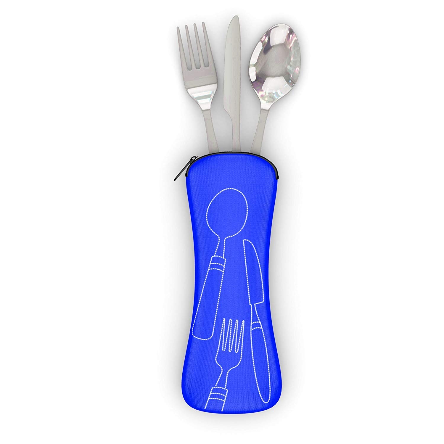 Eco-Friendly Reusable Travel Utensil Set with Carrying Case - Stainless Steel Fork, Spoon, Knife & Optional Straws | Portable Cutlery for Camping, Office Lunch, Picnics & Outdoor Adventures | BPA-Free, Lightweight & Durable Dining Essentials