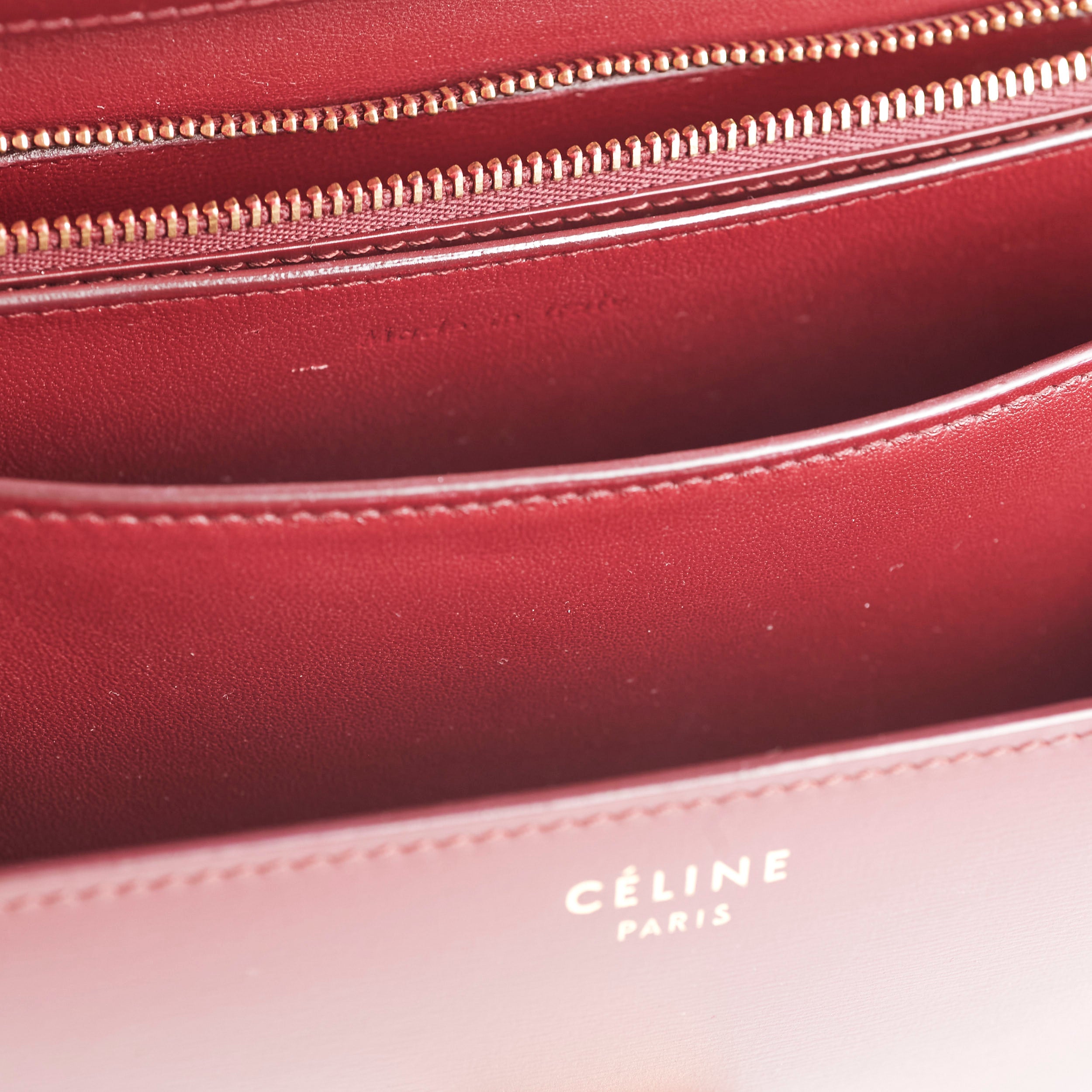 Celine Medium Box Burgundy Leather Crossbody Bag for Women | Luxury Designer Shoulder Purse | Perfect for Work, Travel & Evening Out