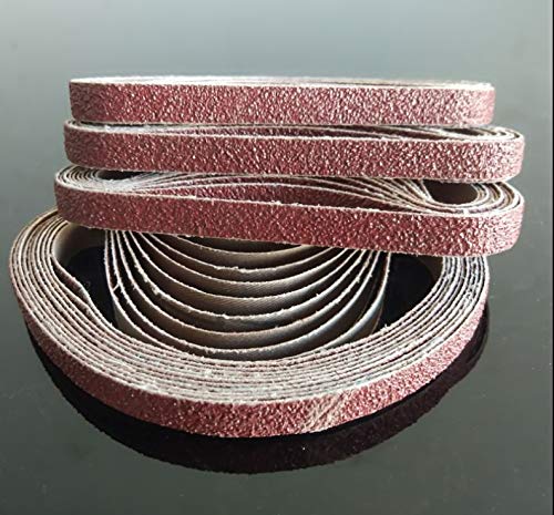 10-Piece 330x10mm Abrasive Belt Sander Sanding Belts for Metal & Wood Polishing, Deburring - Grit 36/40/60/80/120/180/240/320/400/600 (Grit 60) - Perfect for DIY Projects, Woodworking & Metalworking