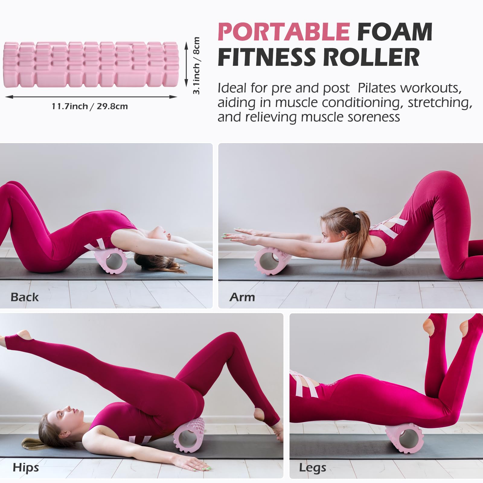Premium Pilates Bar Kit with Resistance Bands - Natural Latex Fitness Equipment for Women & Men | Heavy-Duty Stainless Steel Yoga Stick for Home Gym, Full-Body Workouts | Perfect for Strength Training, Toning & Rehabilitation Exercises
