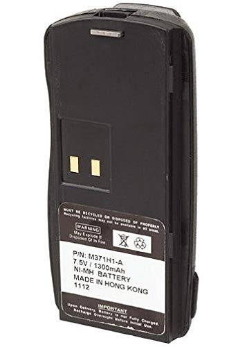 Rechargeable 7.5V 1300mAh Ni-MH Battery for Motorola PMNN4046 Two Way Radio - Compatible Replacement Battery for Motorola Walkie Talkies, Business Radios & Emergency Communication Devices