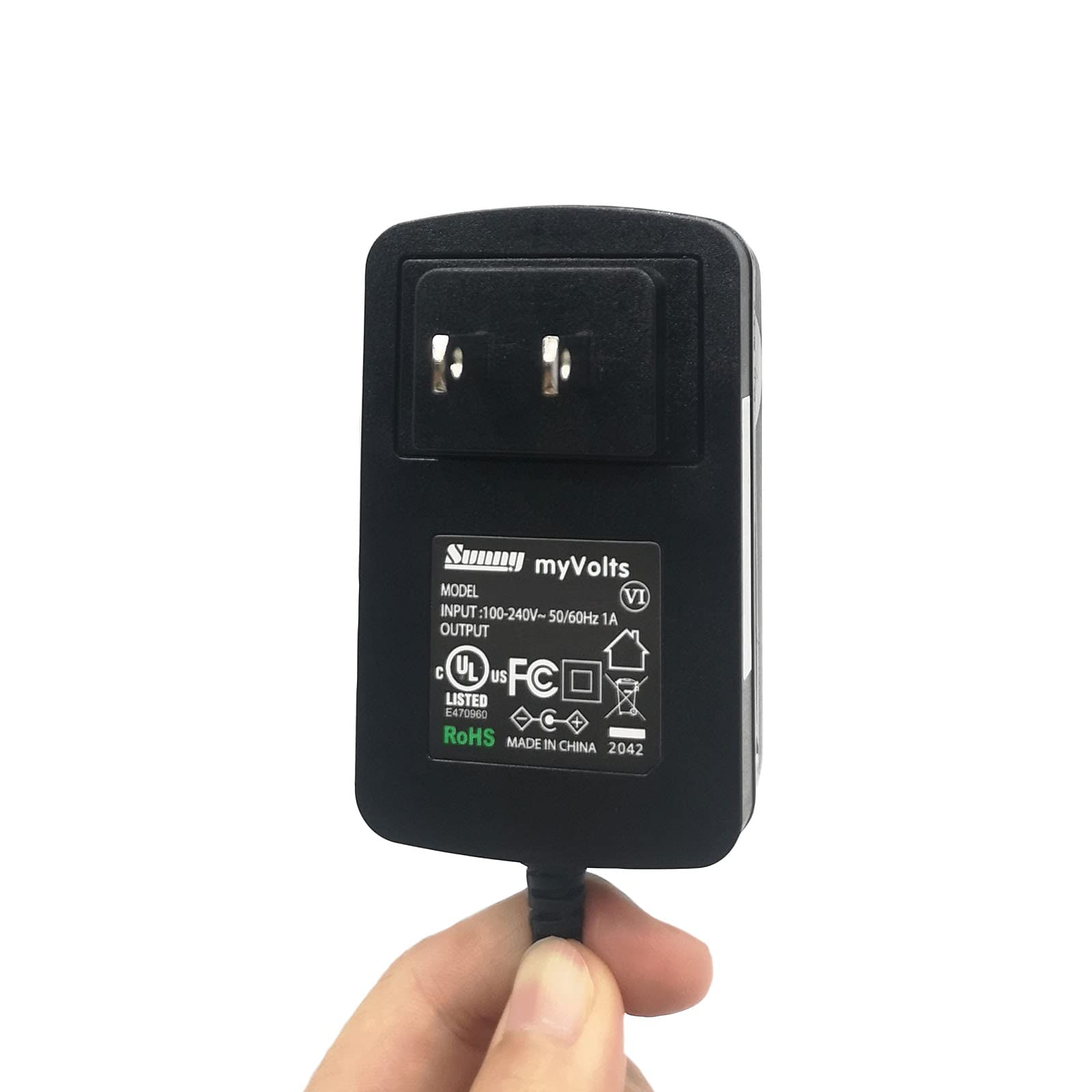 MyVolts 12V AC/DC Power Adapter Replacement for Sony SRS-XB3 Bluetooth Speaker - US Plug Wall Charger for Home, Office & Travel Use