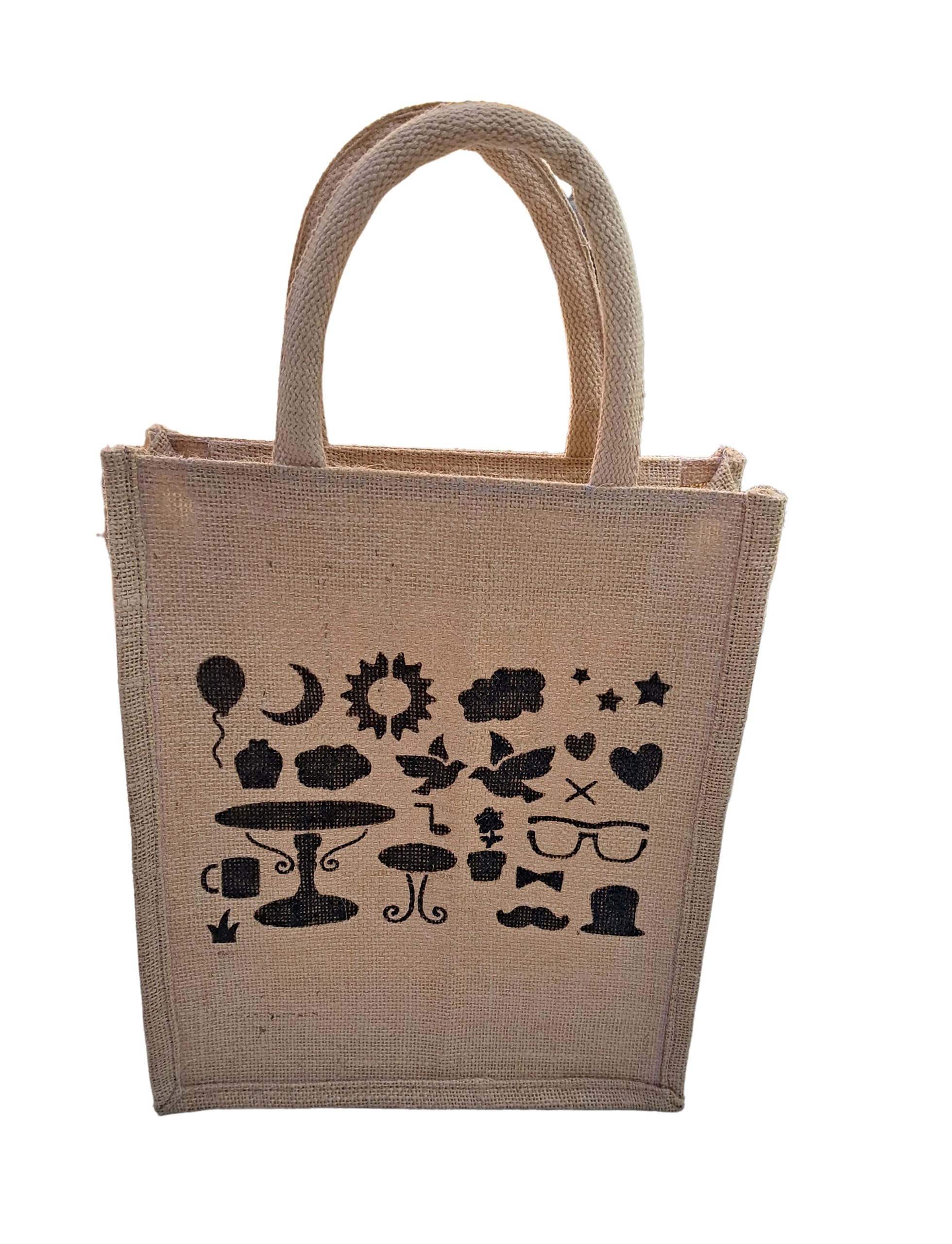 Eco-Friendly Jute Tote Bag with Zipper Closure - Durable Unisex Cotton Shopper for Lunch, Work, Groceries & Beach - Stylish Reusable Shopping Bag for Women & Men