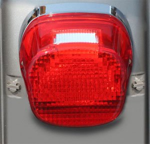 Custom Dynamics GEN2-LDW-R Red LED License Plate Light for 1999-2016 Harley-Davidson Motorcycles - Waterproof Taillight for Night Riding & Enhanced Safety