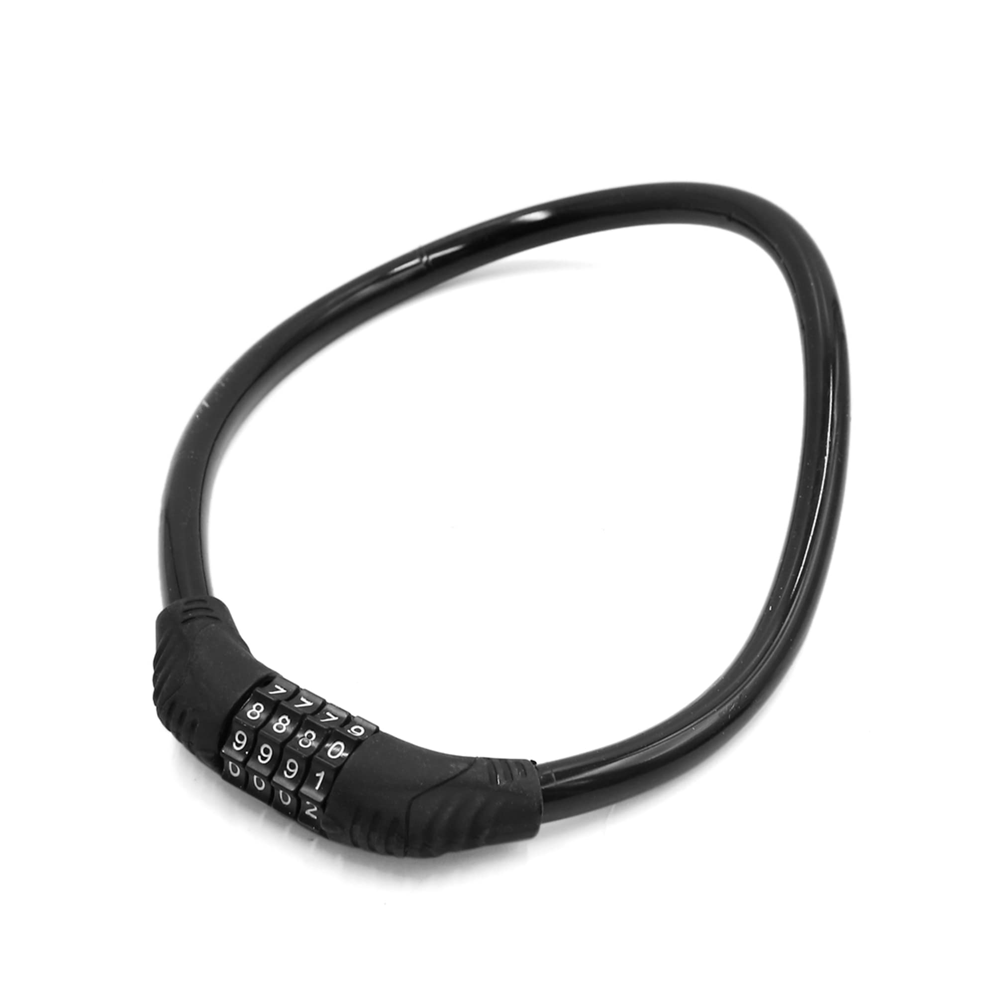uxcell 4-Digit Combination Bike Lock - Heavy Duty Black Anti-Theft Cable Chain for Bicycle Security | Perfect for Urban Commuting, Campus Use & Outdoor Cycling