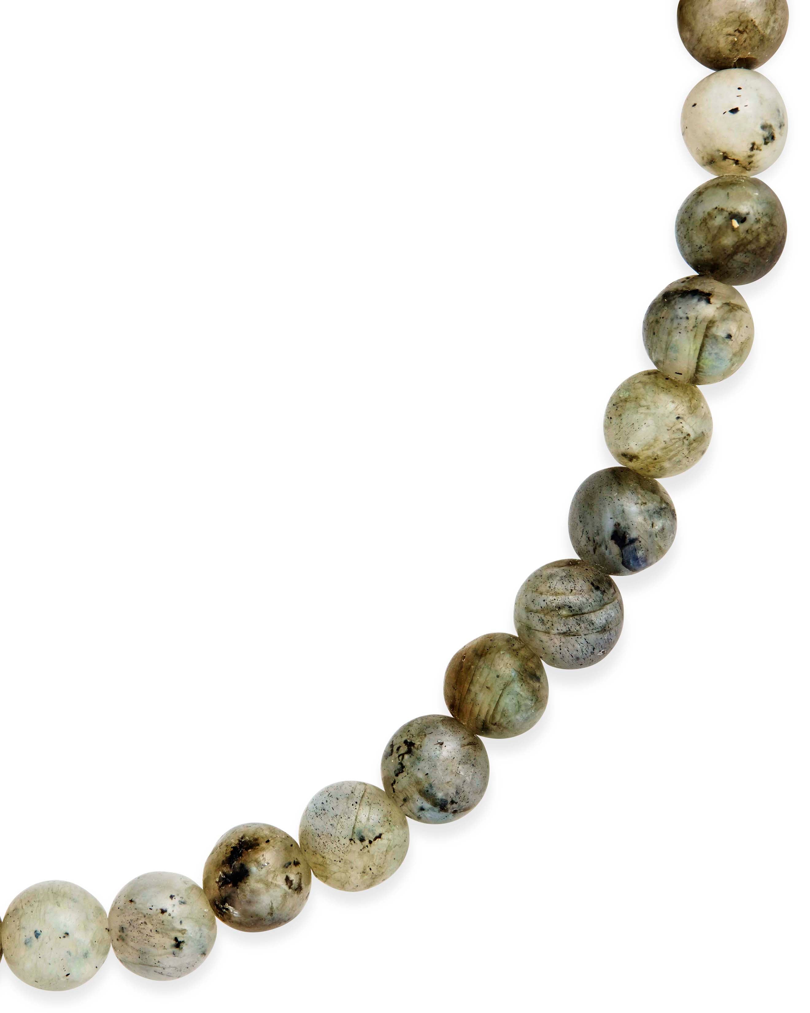 Natural Labradorite Beaded Stretch Bracelet for Women - Healing Crystal Jewelry for Energy Protection & Chakra Balancing | Perfect for Meditation, Yoga & Spiritual Gifts