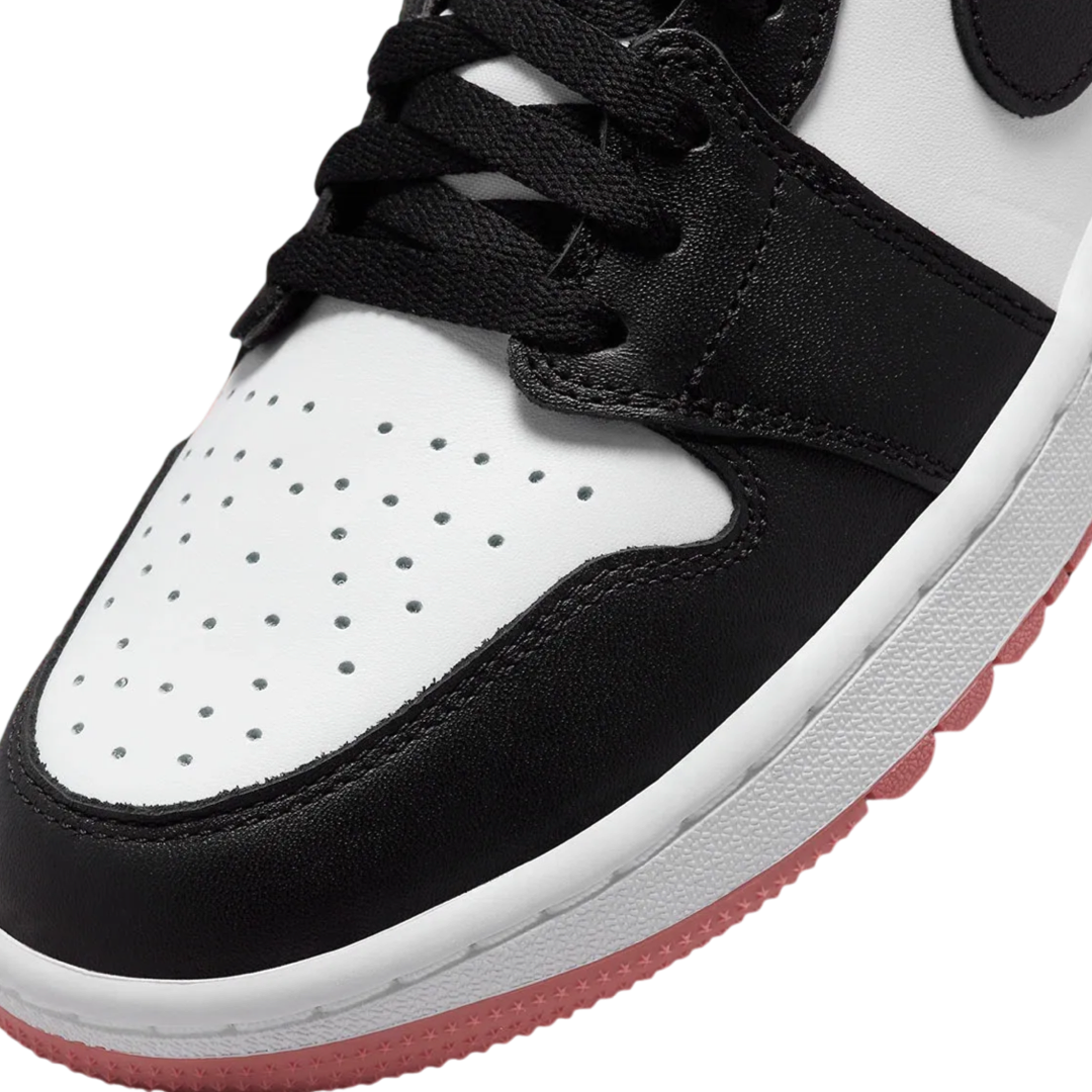 Air Jordan 1 Retro Low Golf Shoes - Rust Pink, White & Black - Men's Athletic Sneakers for Golf & Casual Wear