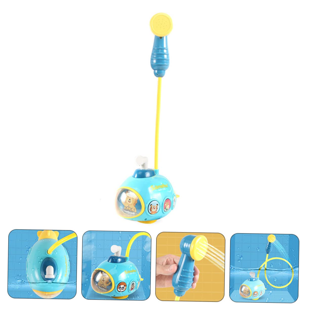 UPKOCH 4-Piece Electric Water Spray Bath Toy Set for Kids - Fun Blue Plastic Shower Toys for Toddlers & Infants - Perfect for Bathtime Play and Sensory Development