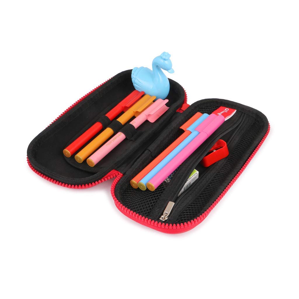 Instabuyz Unisex Zippered Pencil Case with Inner Compartments - Durable School Supplies for Students, Girls & Boys - Perfect for Classroom, College, Office & Travel Organization