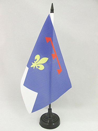 AZ FLAG French Alpes-de-Haute-Provence Mini Table Flag 5x8 Inches | 21x14 cm Desk Flag with Black Plastic Pole & Base | Perfect for Office Decor, International Events & French Culture Displays