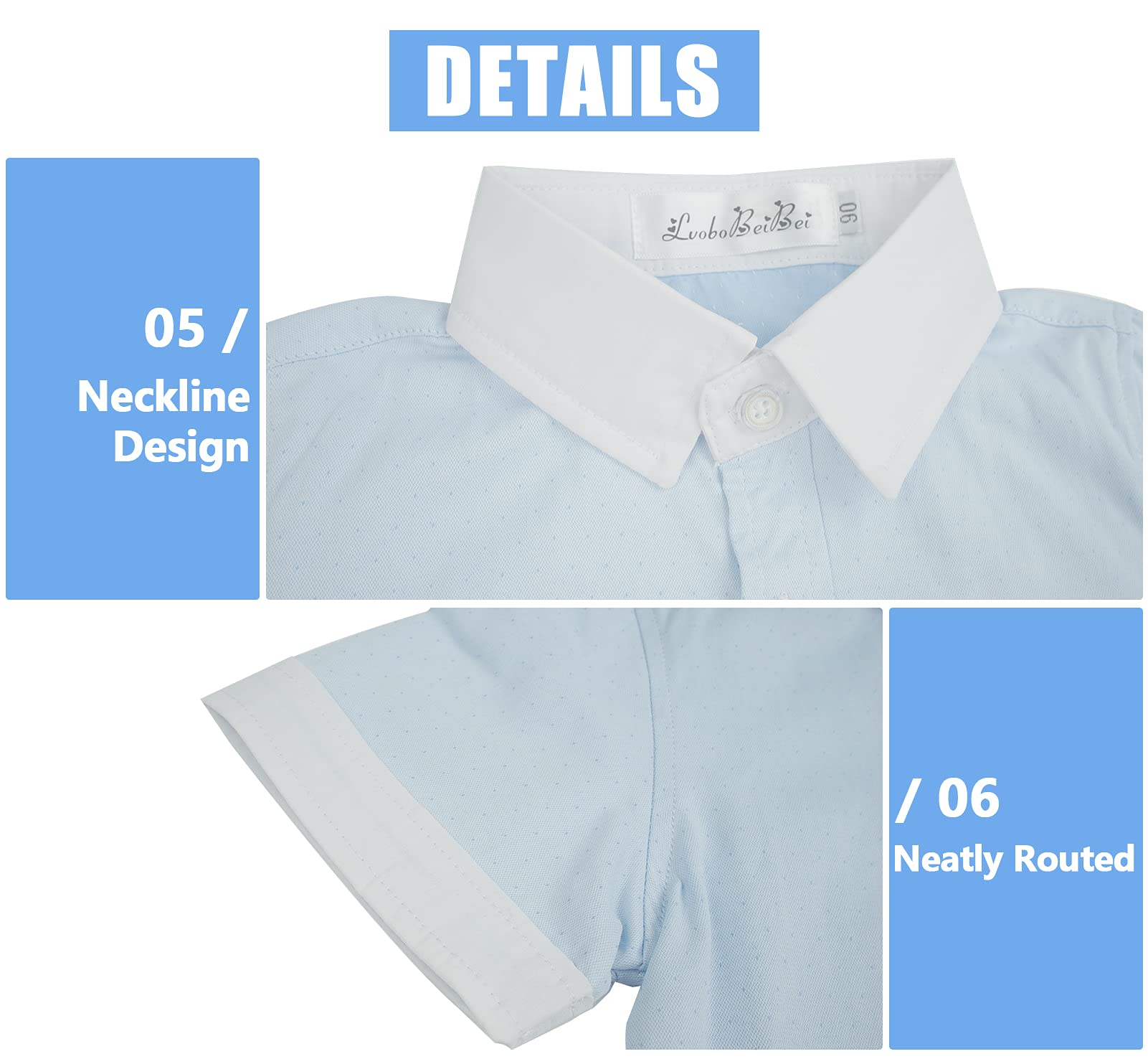 Boys Formal Suit Set - Short Sleeve Dress Shirt with Pants, Shorts, Vest, Suspenders & Tie | Wedding, Party & Special Occasion Outfit