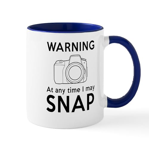 White/Navy Inside - Warning May Snap Photographer Mugs
