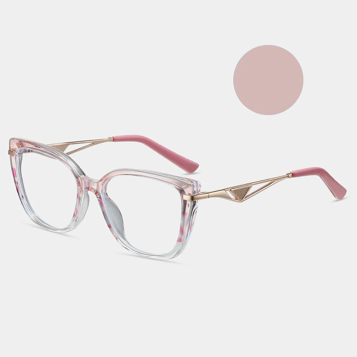 CCspace Women's Full Rim Square Cat Eye Titanium Eyeglasses Frame - Lightweight TR90 Material for All-Day Comfort - Perfect for Office, Reading & Fashion Accessories