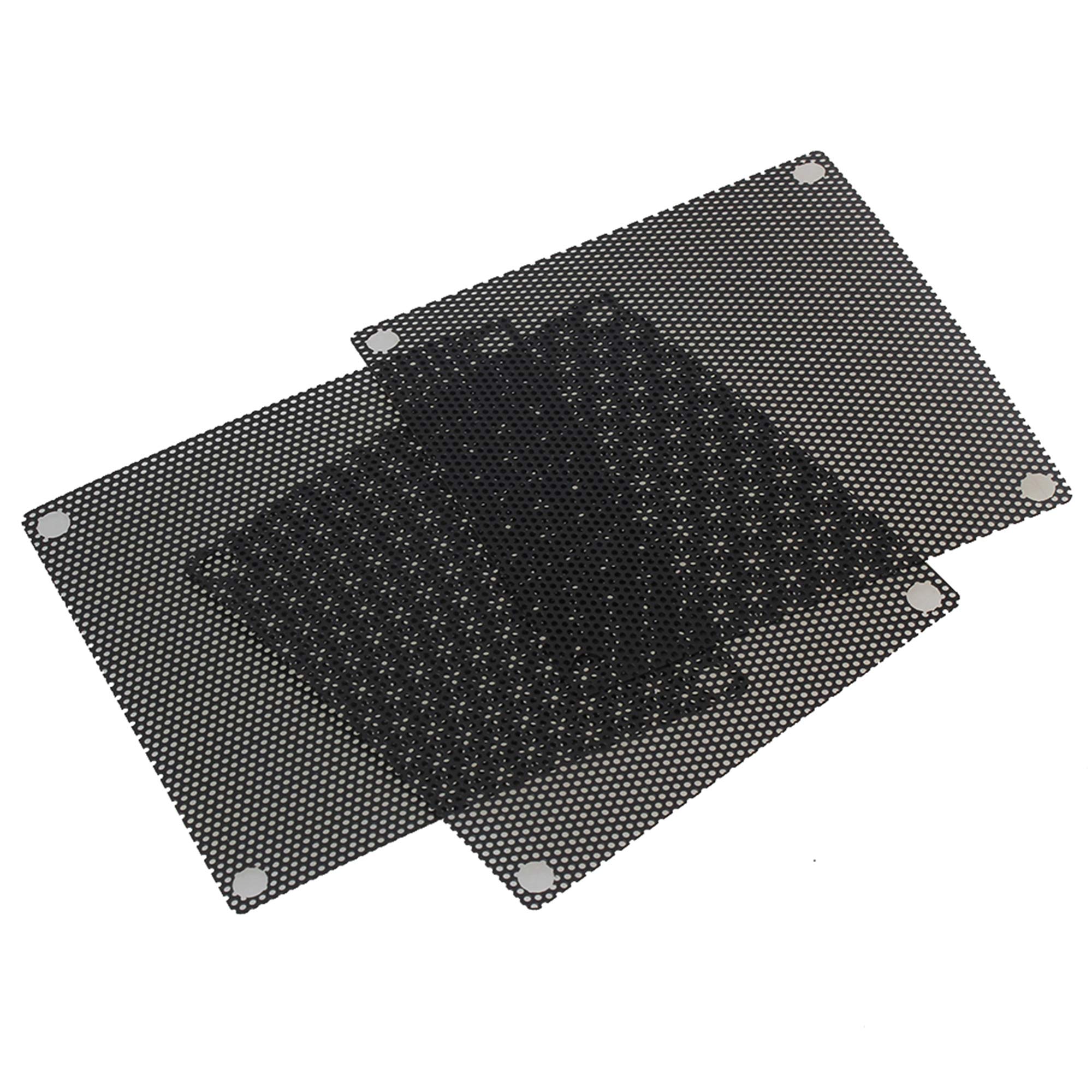 80mm Black PVC PC Fan with Filter Mesh - 10 Pack for Computer Case Cooling