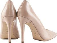 HOGL Women's Nude Patent Leather Stiletto Heels - Elegant High Heel Pumps for Office, Party & Special Occasions